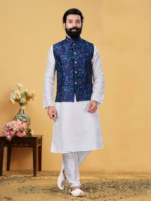 Festive Wear Designer Kurta Pyjama With Jacket 1