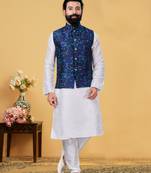 Festive Wear Designer Kurta Pyjama With Jacket