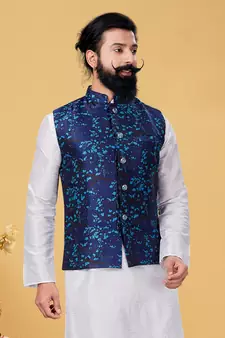 Festive Wear Designer Kurta Pyjama With Jacket