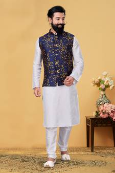 Festive Wear Designer Kurta Pyjama With Jacket