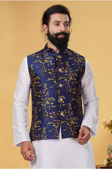 Festive Wear Designer Kurta Pyjama With Jacket