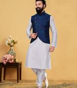 Festive Wear Designer Kurta Pyjama With Jacket