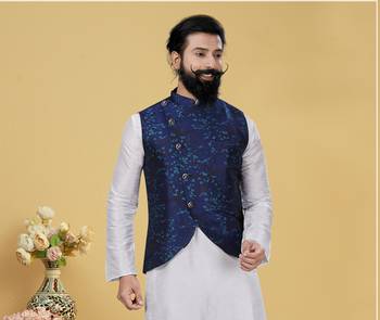 Festive Wear Designer Kurta Pyjama With Jacket 2