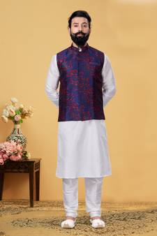 Festive Wear Designer Kurta Pyjama With Jacket