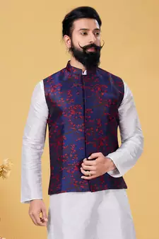 Festive Wear Designer Kurta Pyjama With Jacket