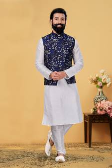 Festive Wear Designer Kurta Pyjama With Jacket