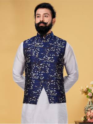 Festive Wear Designer Kurta Pyjama With Jacket 2