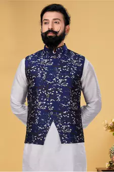 Festive Wear Designer Kurta Pyjama With Jacket