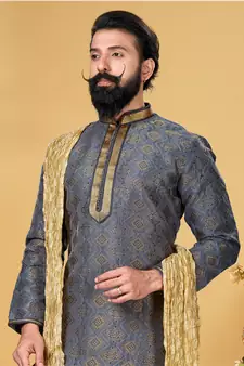 Festive Wear Designer Heavy Kurta With Pyjama