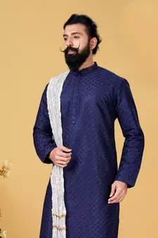 Festive Wear Designer Heavy Kurta With Pyjama
