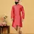 mens rani pink jacquard indo-western