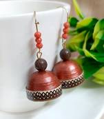 Brown agate jhumkas