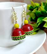 Red agate jhumkas