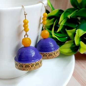 Purple agate jhumkas 1