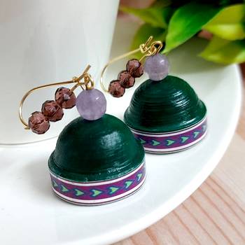 Green agate jhumkas 2