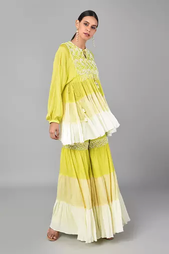 Ombr   Crepe Chiffon Tier Set
