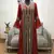 Maroon Bell Sleeves Moroccan Kaftan	 with Sun Proof Hijab