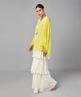 Bead Embroidered Cape Set 2