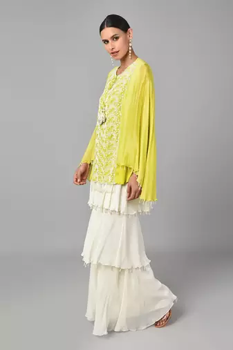 Bead Embroidered Cape Set