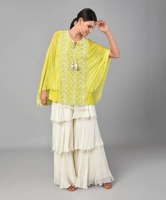 Bead Embroidered Cape Set 3