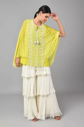Bead Embroidered Cape Set