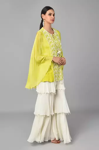 Bead Embroidered Cape Set