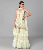 Ivory Bronze Bead Embellished Tunic Set