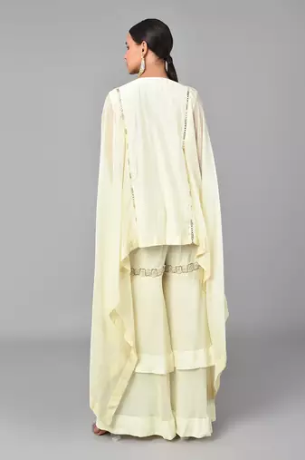 Ivory Bronze Bead Embellished Tunic Set