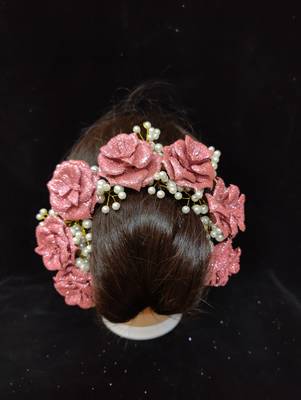 Pink crystal hair accessories 2