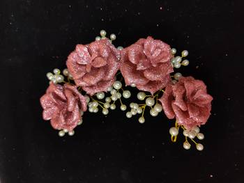 Pink crystal hair accessories 1