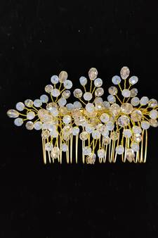 White crystal hair accessories