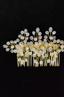 White crystal hair accessories