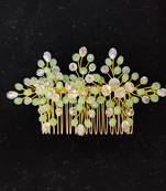 Green crystal hair accessories