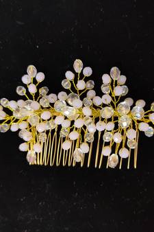 White crystal hair accessories