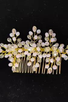 White crystal hair accessories