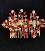 Red crystal hair accessories