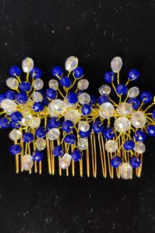 Blue crystal hair accessories