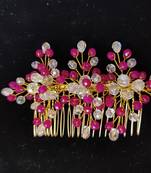 Pink crystal hair accessories