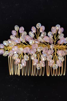 Pink crystal hair accessories