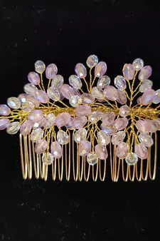 Pink crystal hair accessories