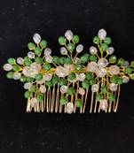 Green crystal hair accessories