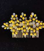 Yellow crystal hair accessories