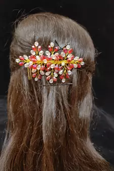 Red crystal hair accessories