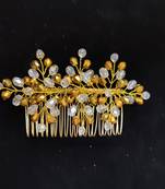 Gold crystal hair accessories