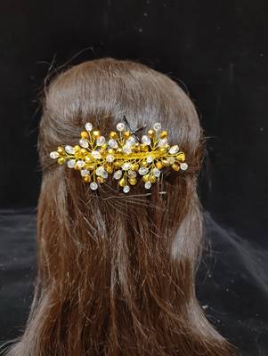 Gold crystal hair accessories 2