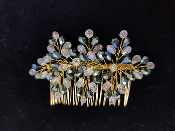 Blue crystal hair accessories 1