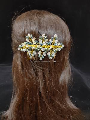 Blue crystal hair accessories 2