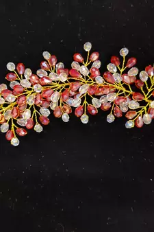 Red crystal hair accessories