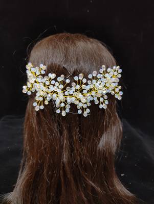 White crystal hair accessories 2
