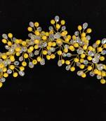 Yellow crystal hair accessories